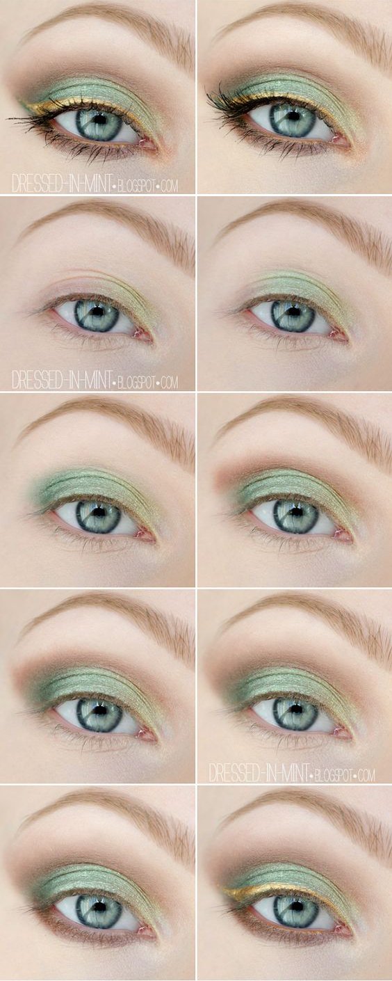 Какими тенями красить зеленые глаза