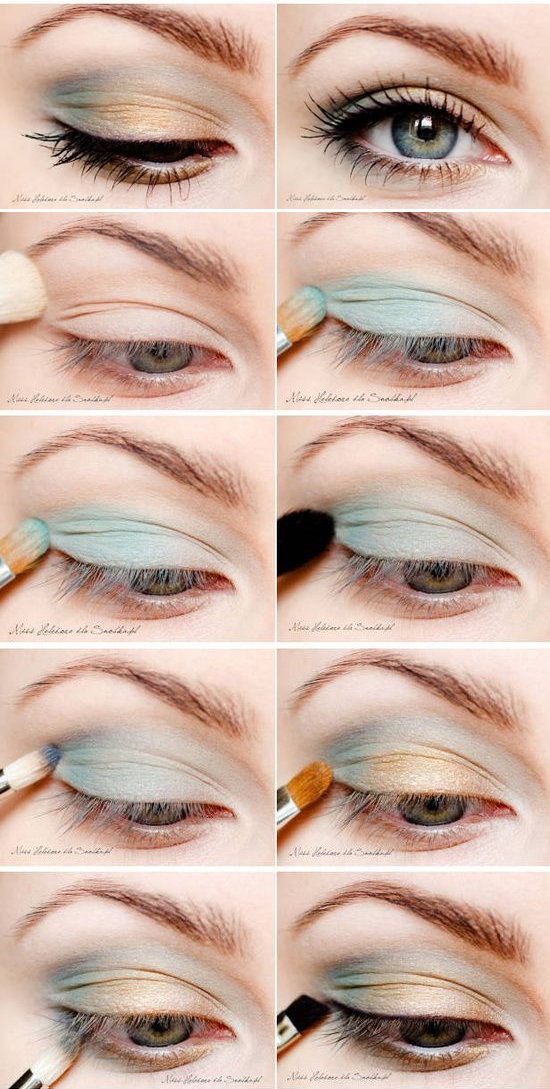 Легкий макияж для зеленых глаз