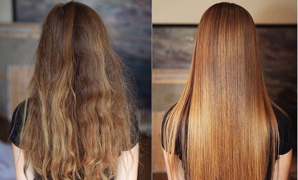 До и После Fast Hair Straightener